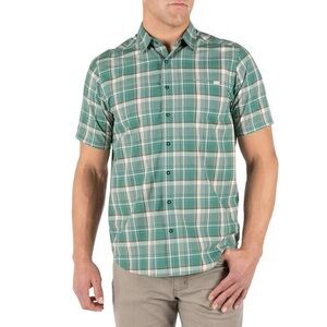 5.11 Tactical | Men's Short Sleeve Button-Up Shirt | Size Large | Hunter Plaid
